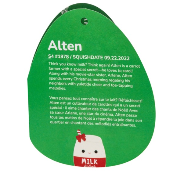 Alten the Milk Winter Squad Squishmallow 4” NWT - Picture 5 of 5